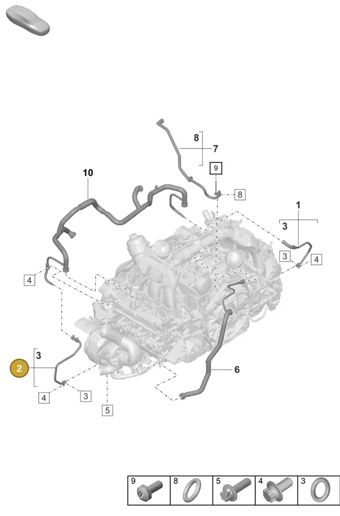 0PB115474 — Porsche 992 Sport Classic (2020-) diagram p57107350, position 2