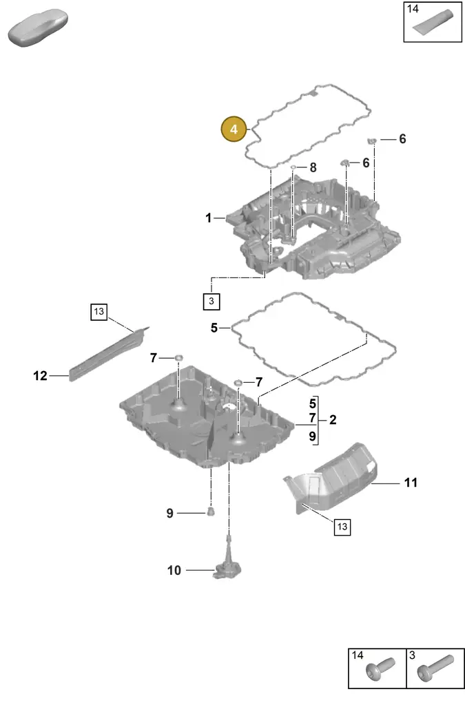 0PB115476C — Porsche 911 (2024-2025) diagram p63104050, position 4