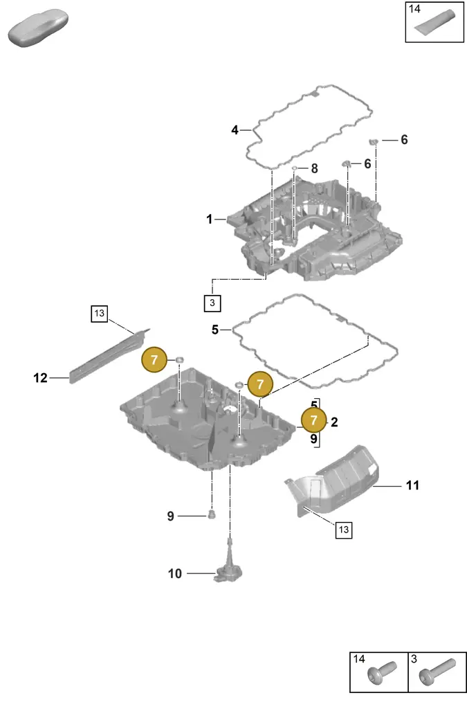 0PB115625A — Porsche 911 (2024-2025) diagram p63104050, position 7