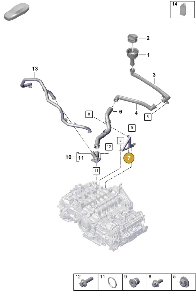 0PB115642 — Porsche Boxster Spyder (2019-) diagram p55104100, position 7