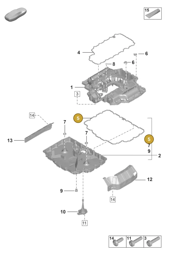 0PB115685B — Porsche 911 (2020-2022) diagram p53104050, position 5