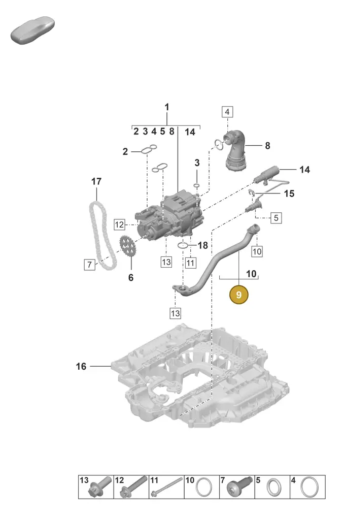 0PB115703 — Porsche 992 Carrera 4 GTS (2018-2024) diagram p53104000, position 9