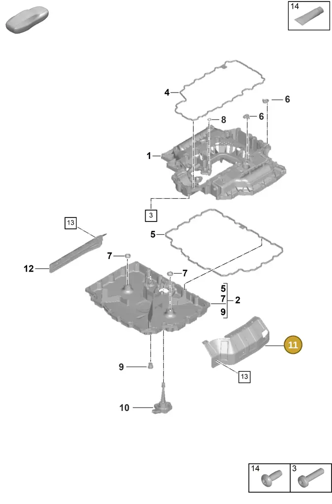 0PB115821A — Porsche 911 (2024-2025) diagram p63104050, position 11