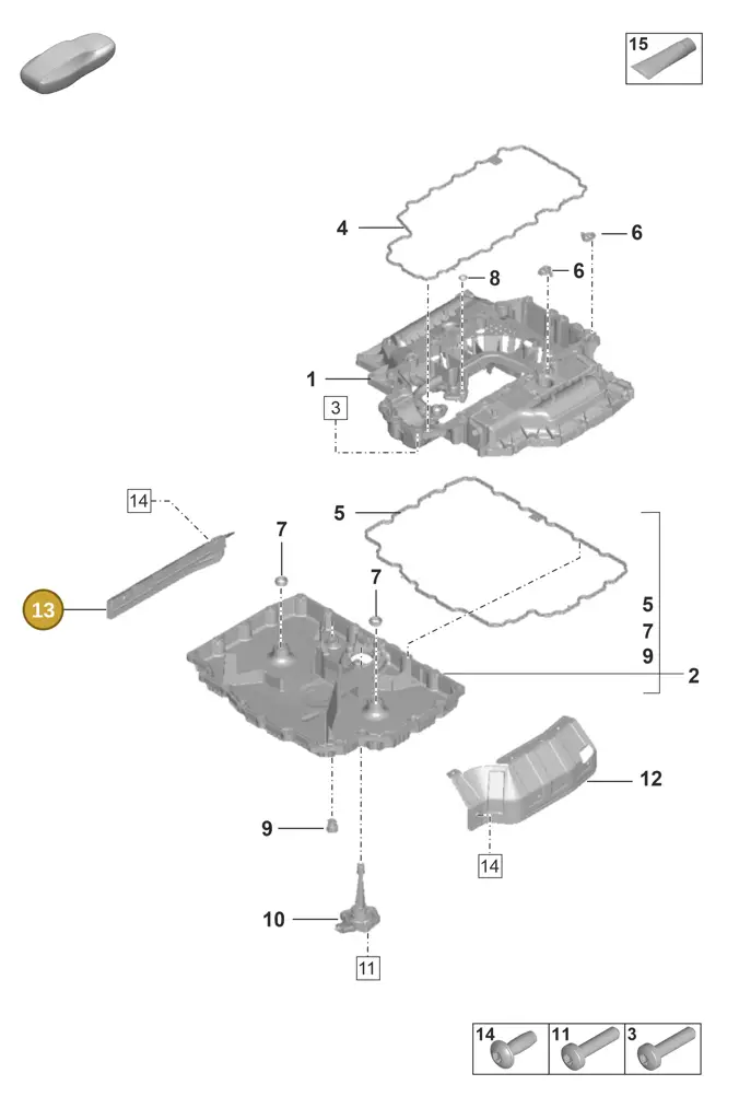 0PB115822B — Porsche 911 (2020-2022) diagram p53104050, position 13