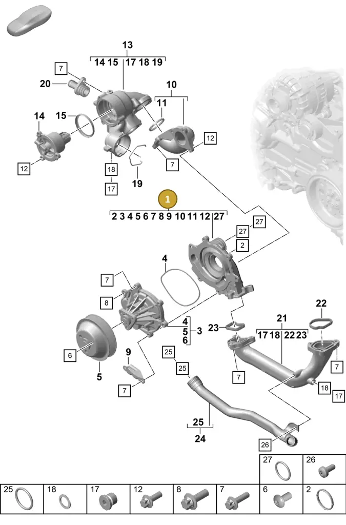 0PB121010E — Porsche Boxster Spyder (2019-2020) diagram p55105000, position 1