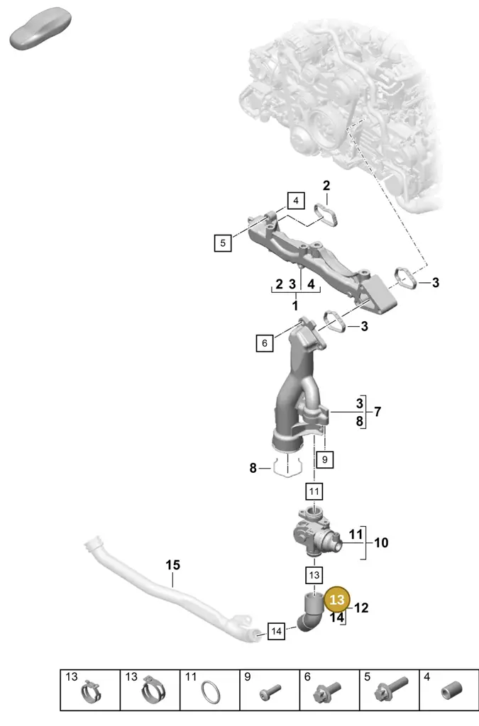 0PB121088 — Porsche Boxster Spyder (2019-) diagram p55105050, position 13