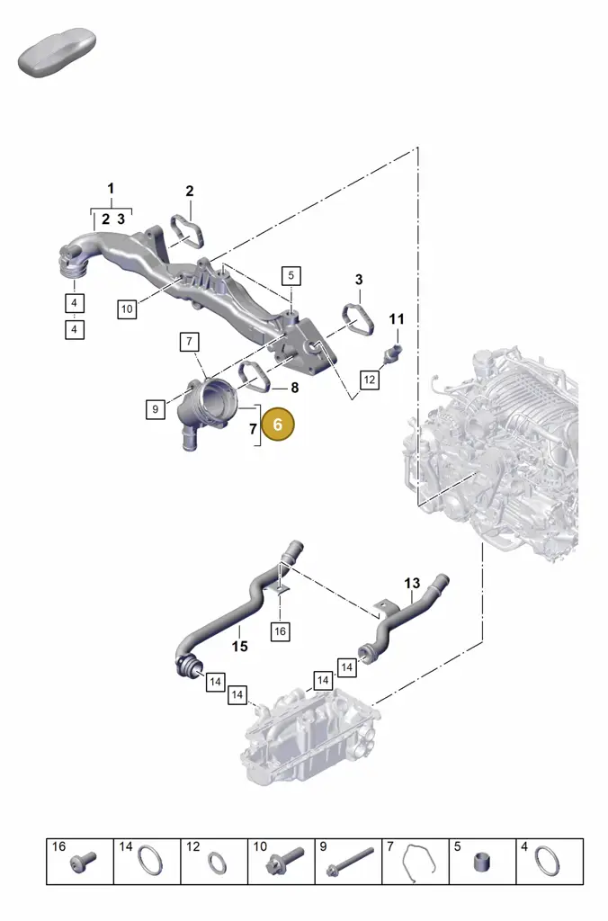 0PB121131D — Porsche 911 (2021-2022) diagram p59105050, position 6