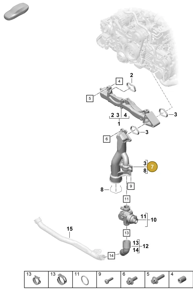 0PB121132 — Porsche Boxster Spyder (2019-2020) diagram p55105050, position 7