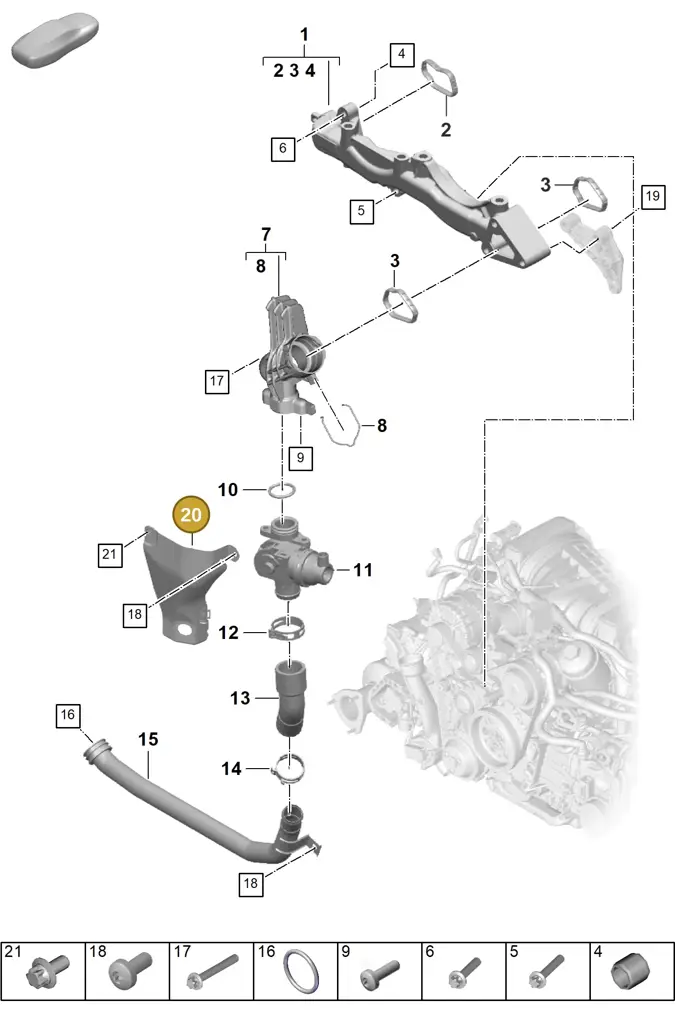 0PB121342 — Porsche 992 Carrera Coupe (2024-) diagram p63105050, position 20