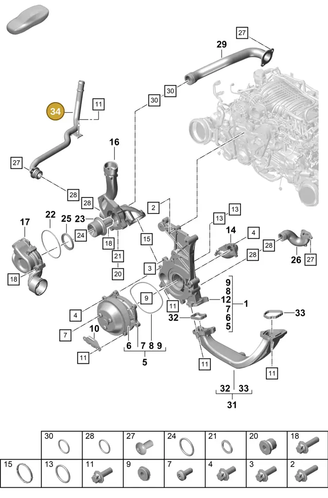 0PB121507C — Porsche Boxster Spyder (2019-2020) diagram p55105050, position 15