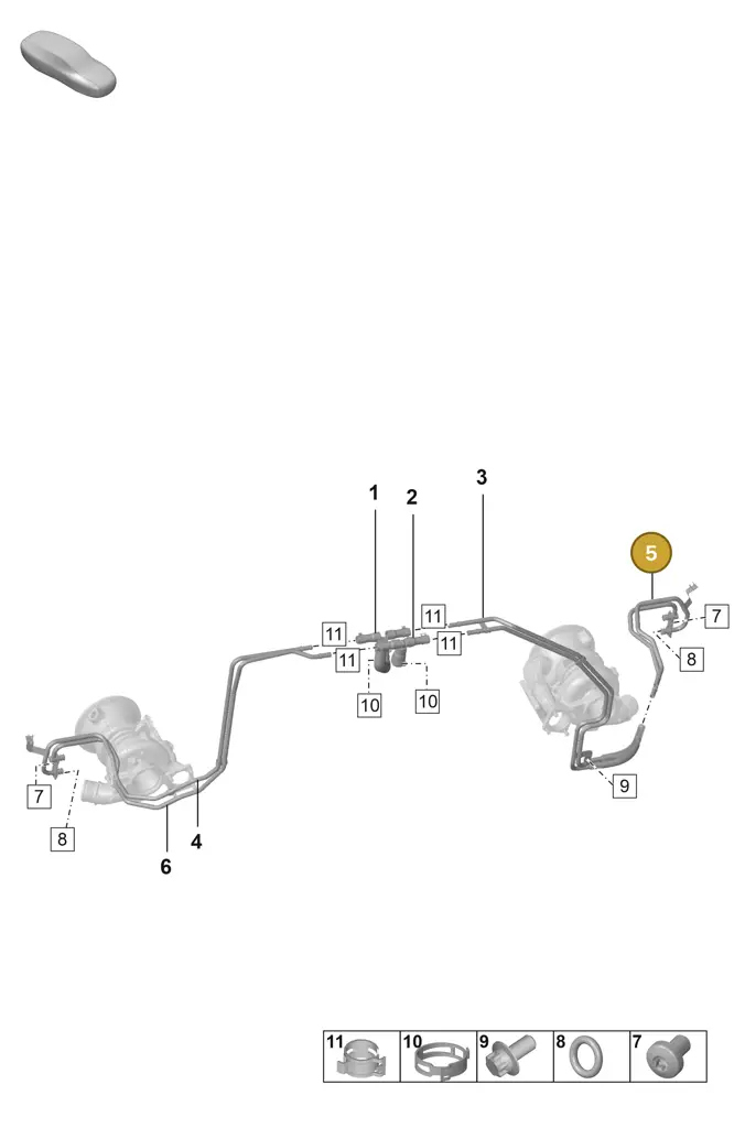 0PB121663D — Porsche 911 (2018-2024) diagram p53202100, position 5