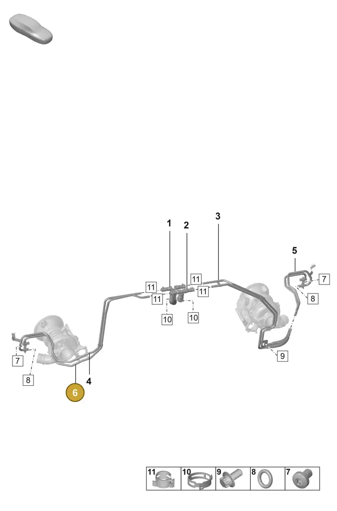 0PB121664A — Porsche 911 (2024-2025) diagram p53202100, position 6