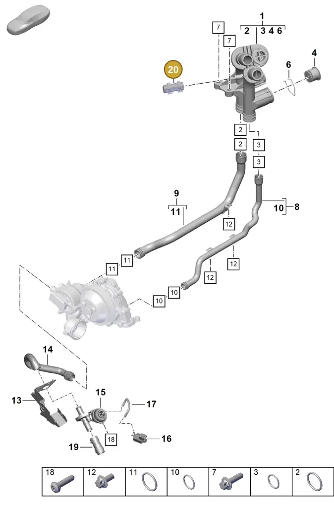0PB121675 — Porsche Boxster Spyder (2019-2020) diagram p55105060, position 20