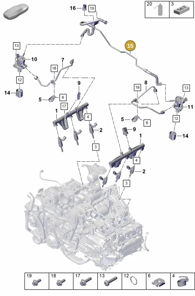 0PB127503K — Porsche 911 (2021-2022) diagram p59107000, position 15