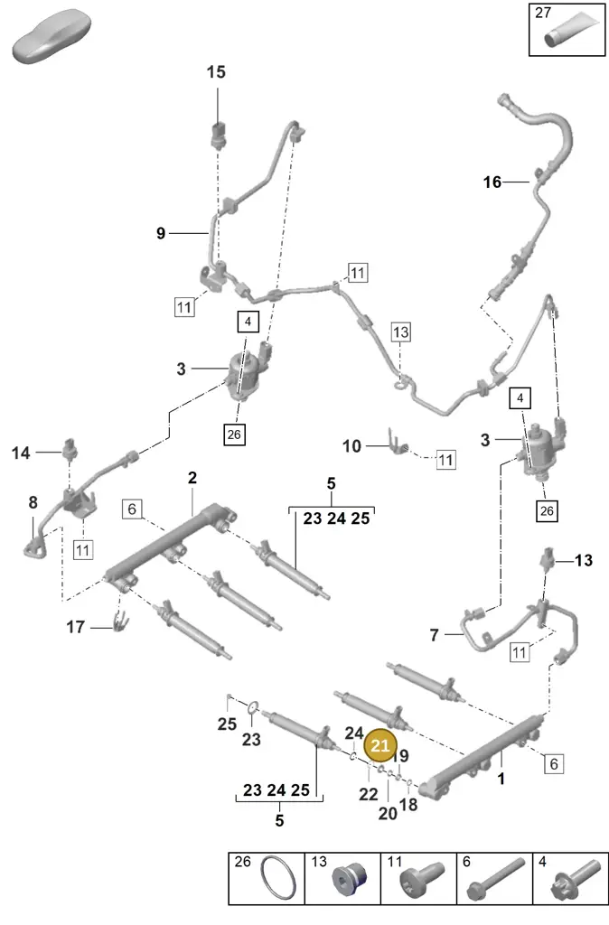 0PB128071 — Porsche 911 (2020-2022) diagram p53107000, position 21
