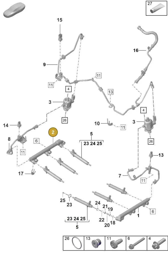 0PB128372B — Porsche 911 (2020-2022) diagram p53107000, position 2