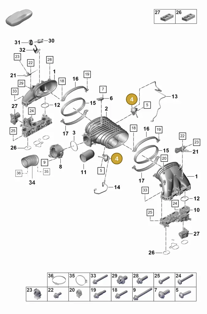 0PB129061 — Porsche 911 (2021-2022) diagram p59107100, position 4