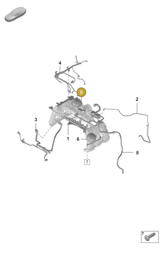 0PB129263B — Porsche 911 (2024-2025) diagram p53107400, position 5