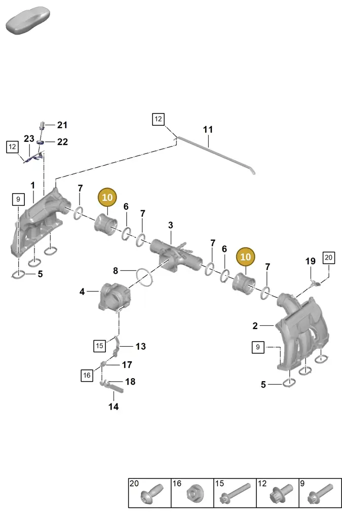 0PB129266 — Porsche 992 Carrera Coupe (2024-) diagram p63107100, position 10