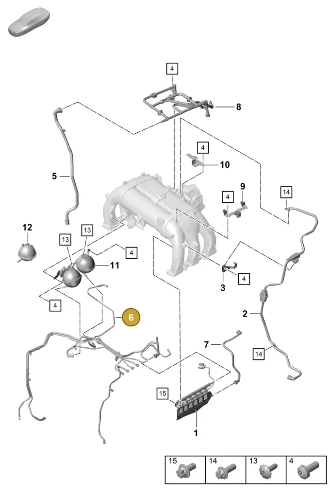 0PB129581K — Porsche Boxster (2016-2019) diagram p55107400, position 6