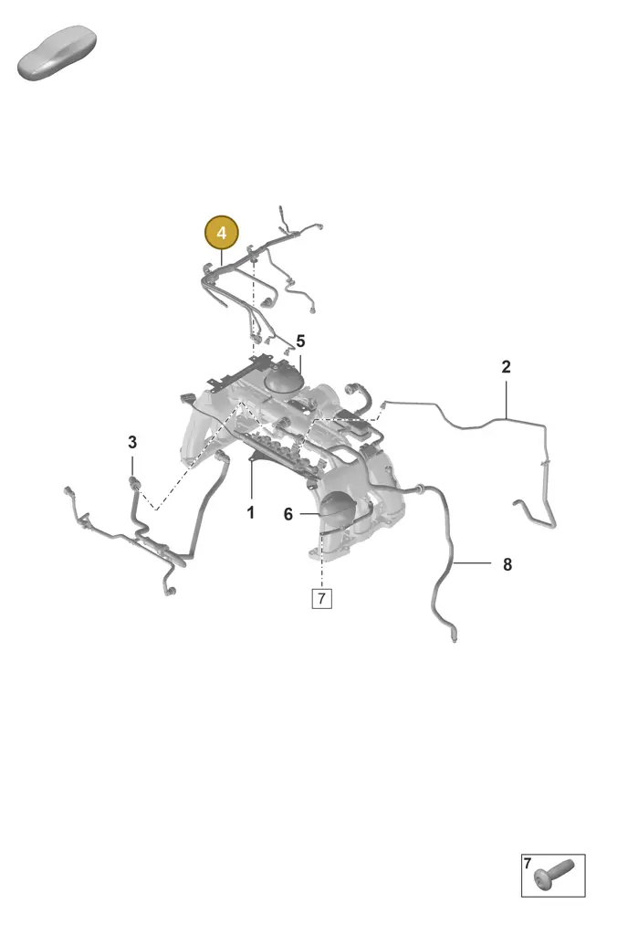 0PB129632B — Porsche 911 (2018-2024) diagram p53107400, position 4