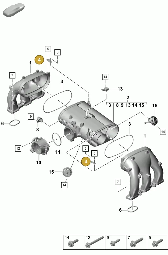 0PB129756 — Porsche Boxster (2016-2019) diagram p55107100, position 4