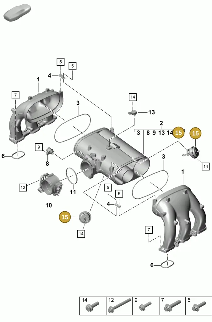0PB129802 — Porsche Boxster Spyder (2019-2020) diagram p55107100, position 15