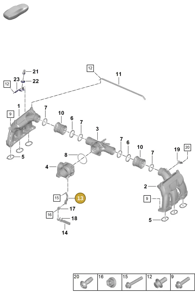 0PB129985 — Porsche 992 Carrera Coupe (2024-) diagram p63107100, position 13