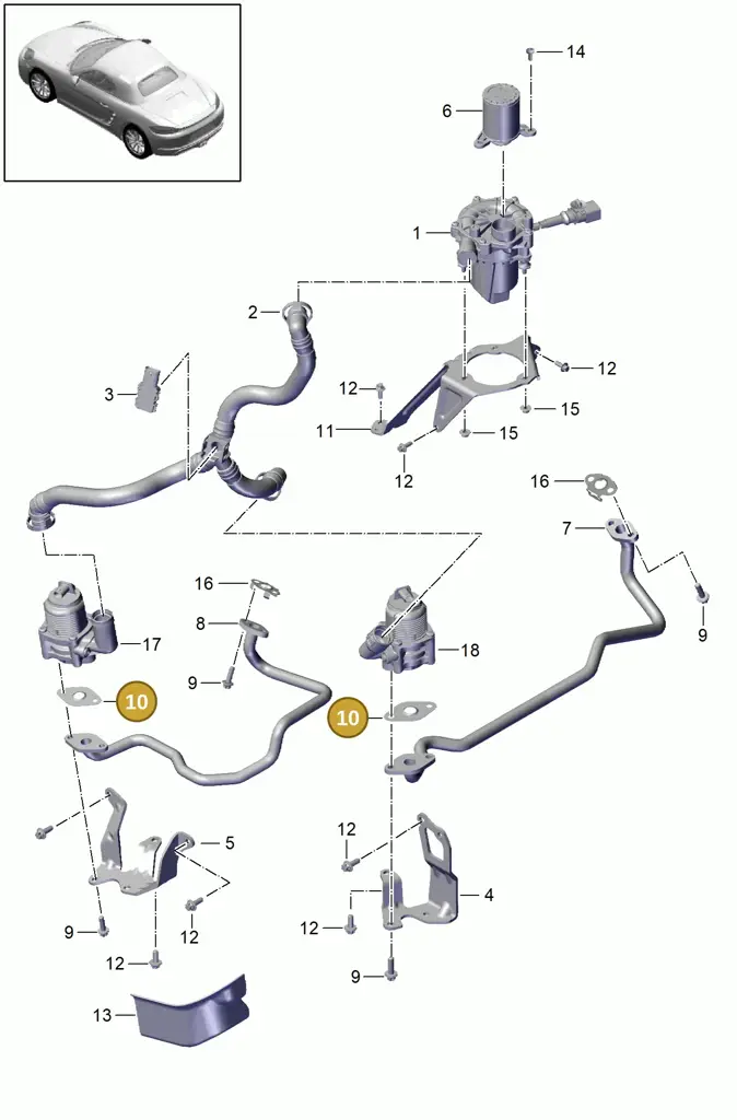 0PB131120 — Porsche Boxster (2016-2019) diagram p48000001, position 10