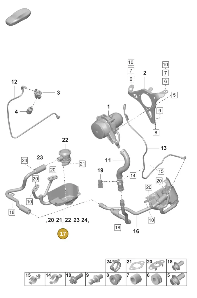 0PB131156A — Porsche 911 (2021-2022) diagram p59108000, position 17