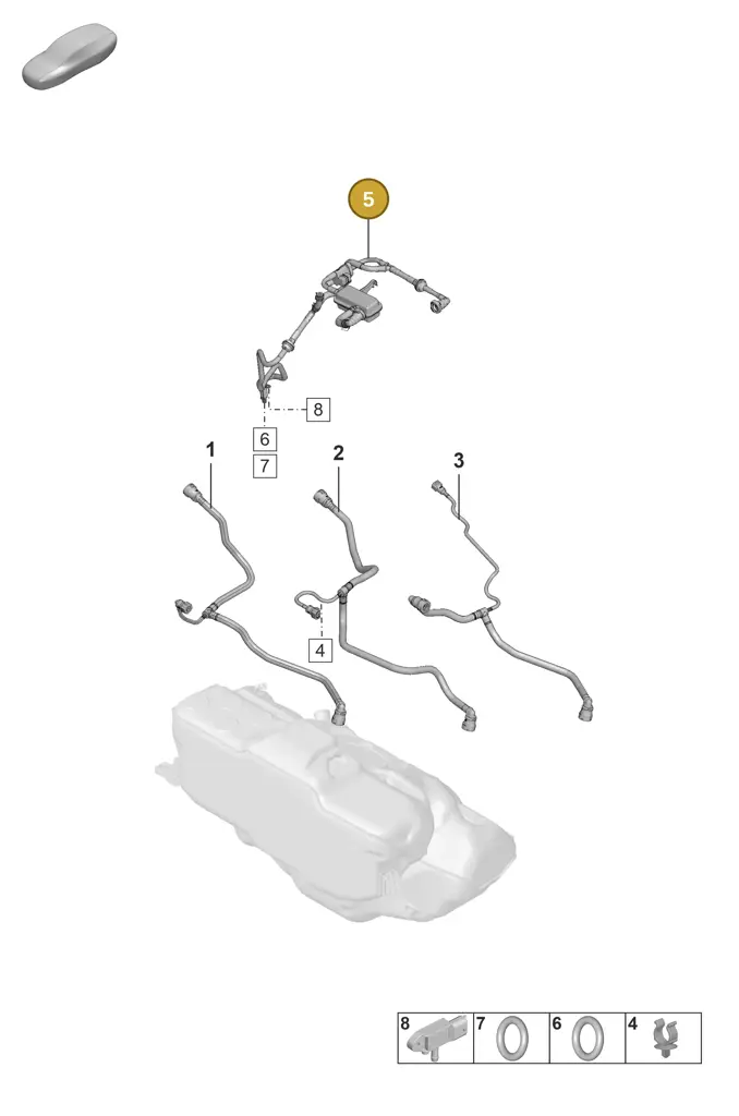 0PB133352D — Porsche 911 (2018-2024) diagram p53107300, position 5