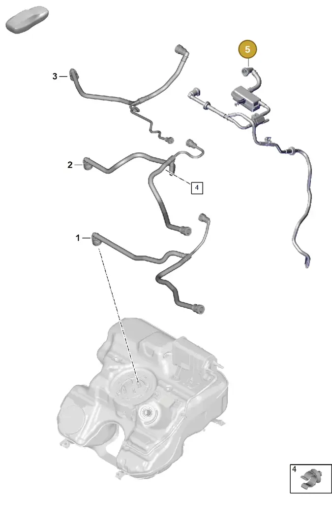 0PB133352E — Porsche 911 (2024-2025) diagram p63107300, position 5