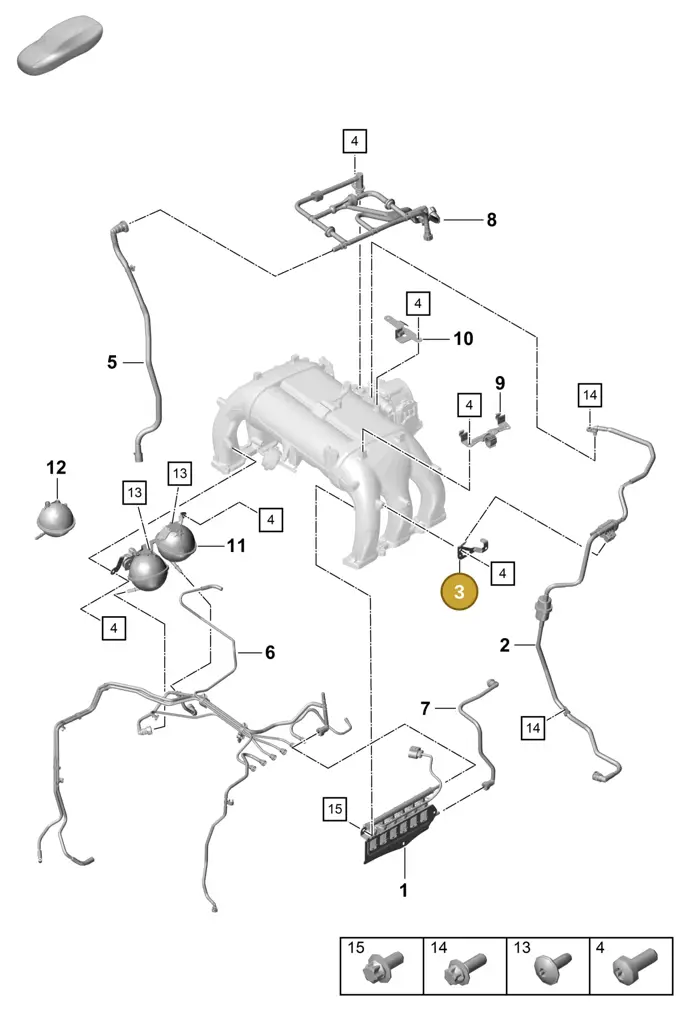 0PB133519 — Porsche Boxster Spyder (2019-2020) diagram p55107400, position 3