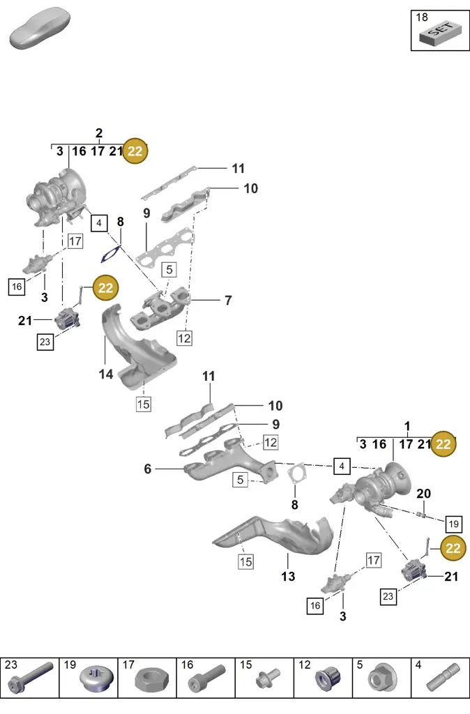 0PB145128 — Porsche 911 (2020-2022) diagram p57202000, position 22
