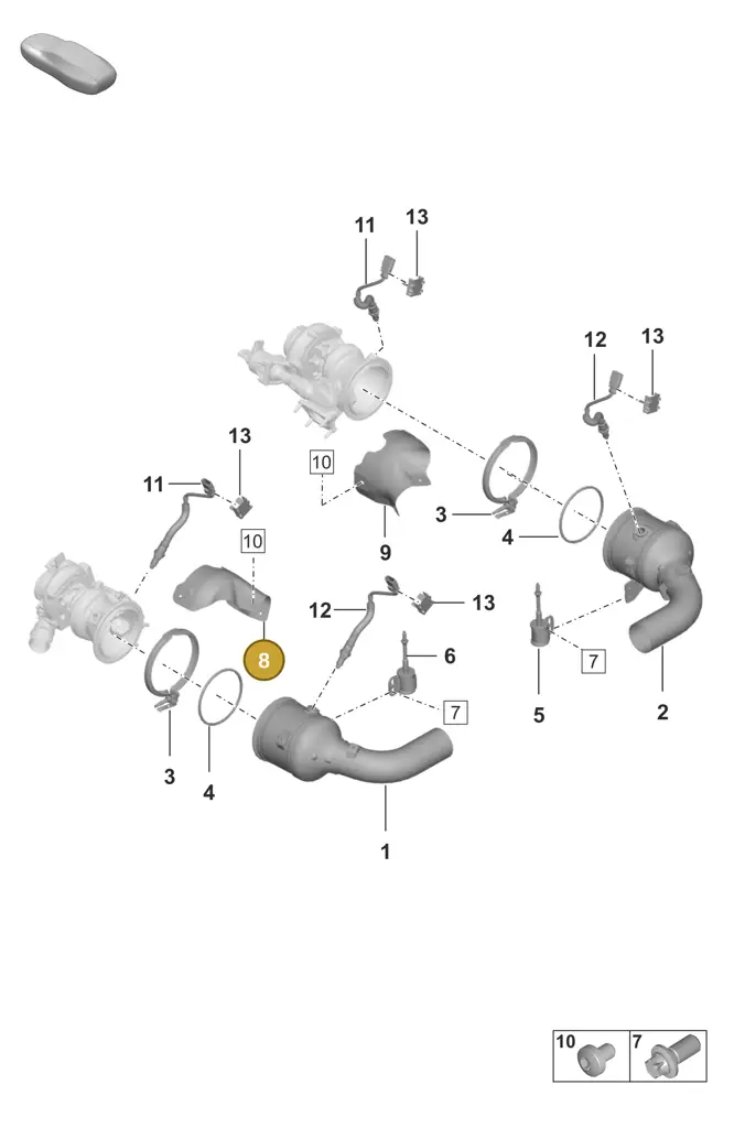 0PB145325D — Porsche 911 (2024-2025) diagram p53202250, position 8
