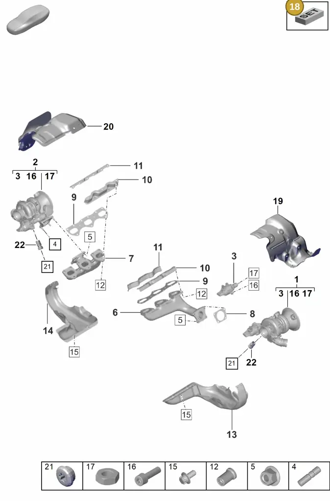 0PB198501 — Porsche 911 (2024-2025) diagram p53202000, position 18