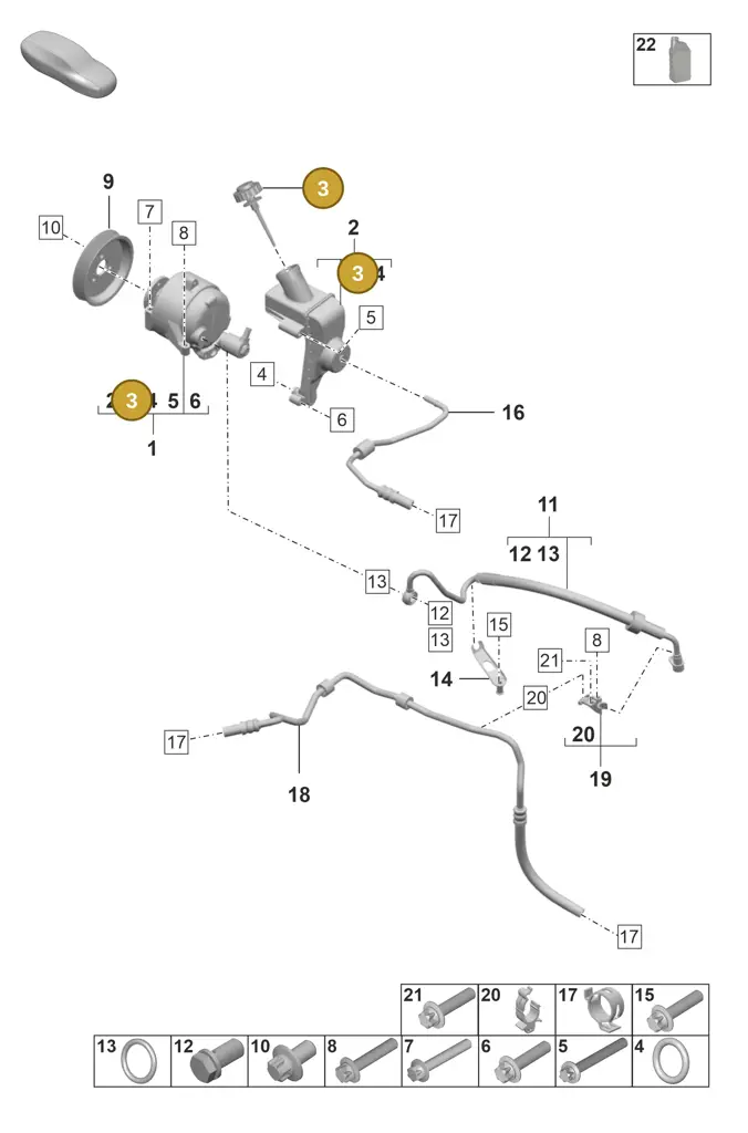 0PB422376 — Porsche 992 Sport Classic (2020-) diagram p53402125, position 3