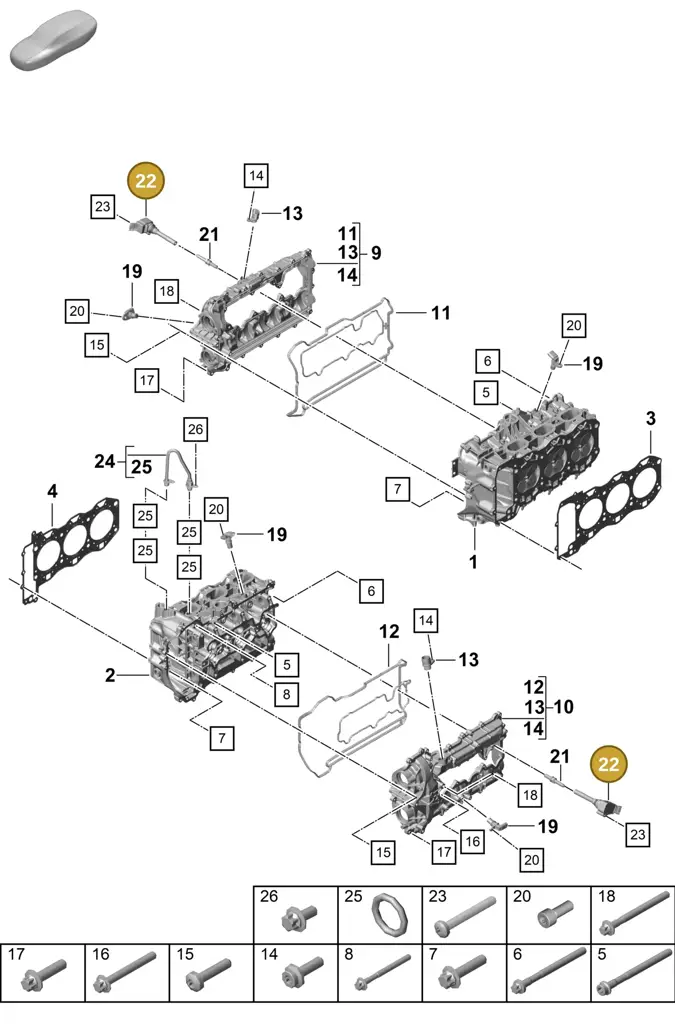 0PB905110B — Porsche Boxster Spyder (2019-2020) diagram p55103000, position 22