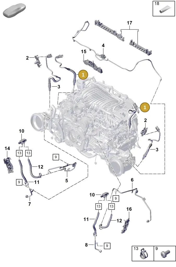0PB906262K — Porsche 911 (2021-2022) diagram p59202200, position 1