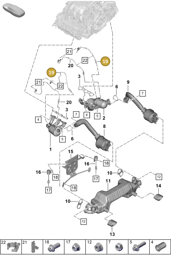 0PB906262L — Porsche Boxster Spyder (2019-2020) diagram p54202005, position 19