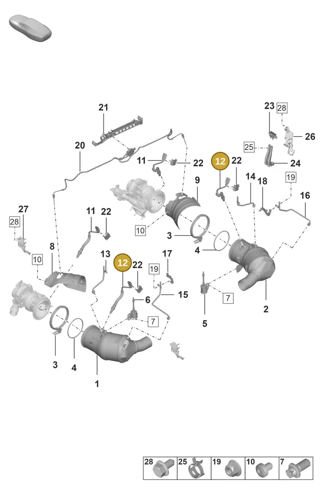 0PB906265D — Porsche 911 (2024-2025) diagram p53202200, position 12