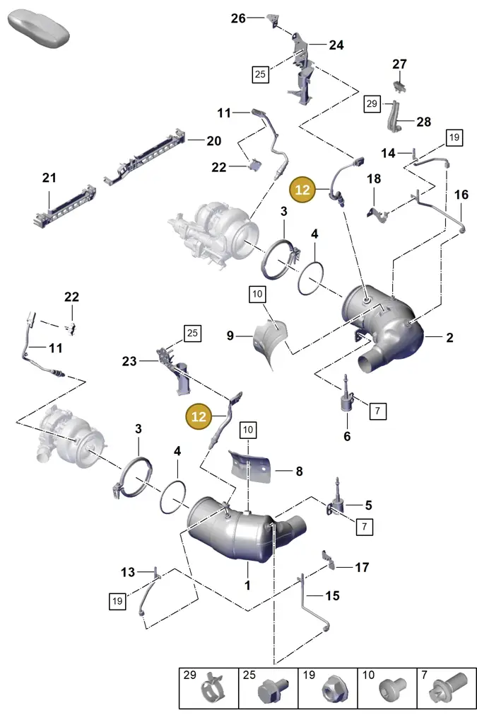 0PB906265H — Porsche 911 (2020-2022) diagram p57202200, position 12