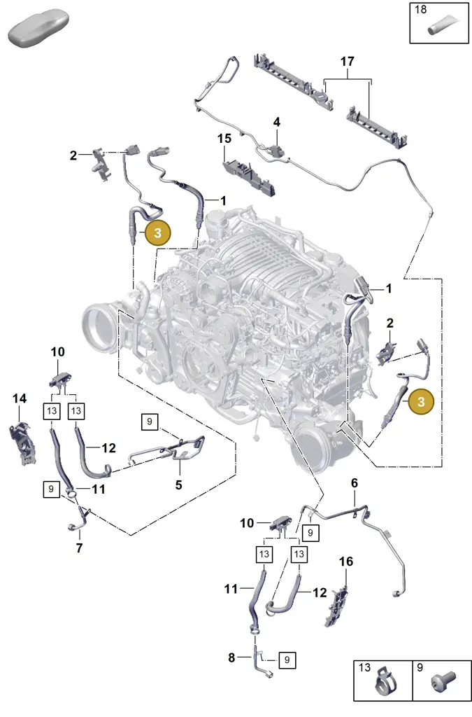 0PB906265L — Porsche 911 (2021-2022) diagram p59202200, position 3
