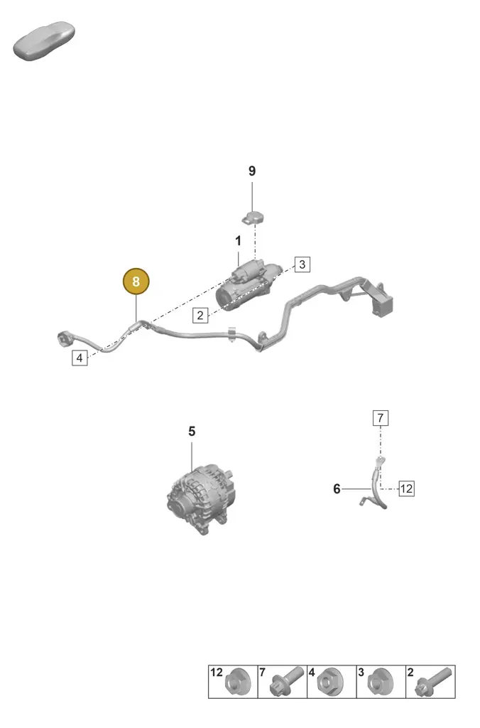 0PB971794 — Porsche 911 (2021-2022) diagram p59902050, position 8