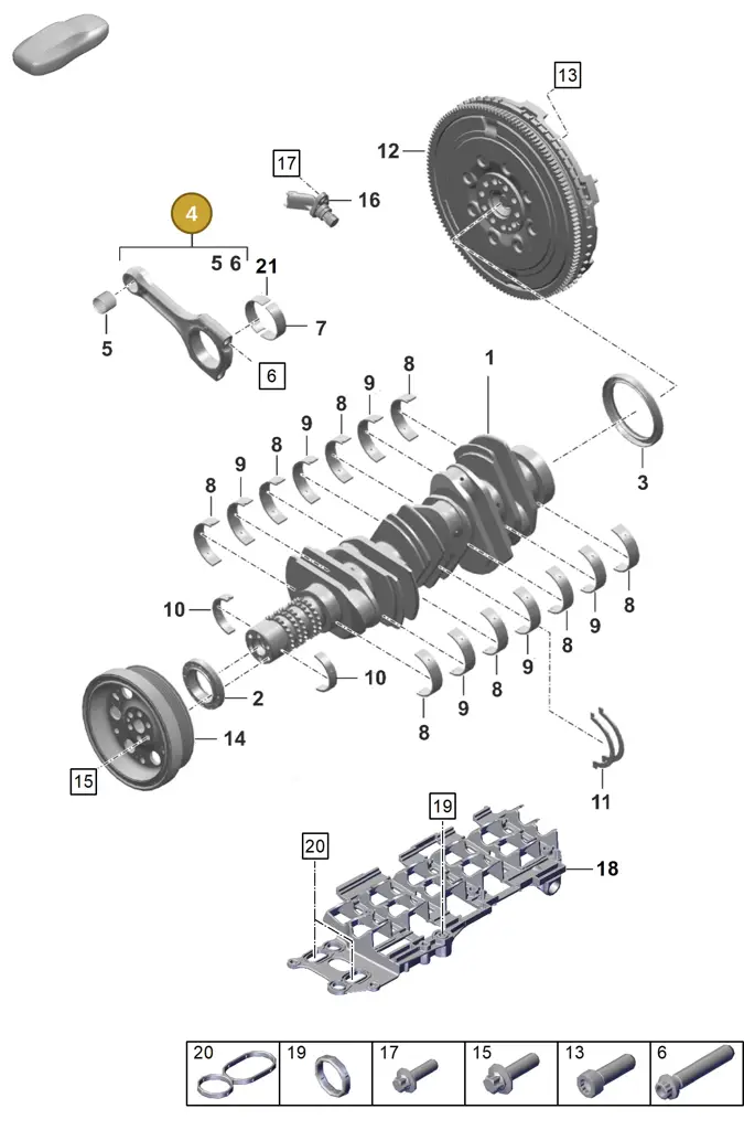 0PC105393B — Porsche 911 (2020-2022) diagram p57102000, position 4