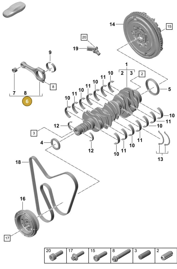 0PC105393C — Porsche Boxster Spyder (2019-2020) diagram p55102000, position 6