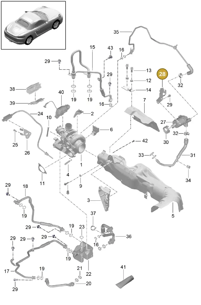 0PC906109 — Porsche Boxster (2016-) diagram p48202005, position 28