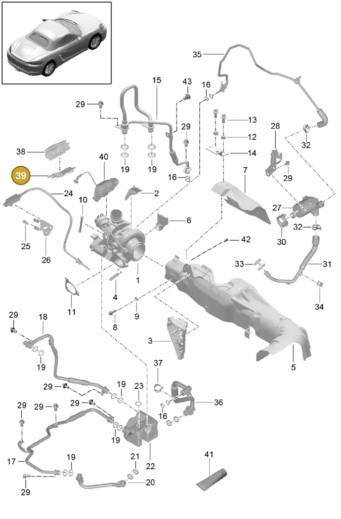 0PC906129 — Porsche Boxster (2016-) diagram p48202005, position 39