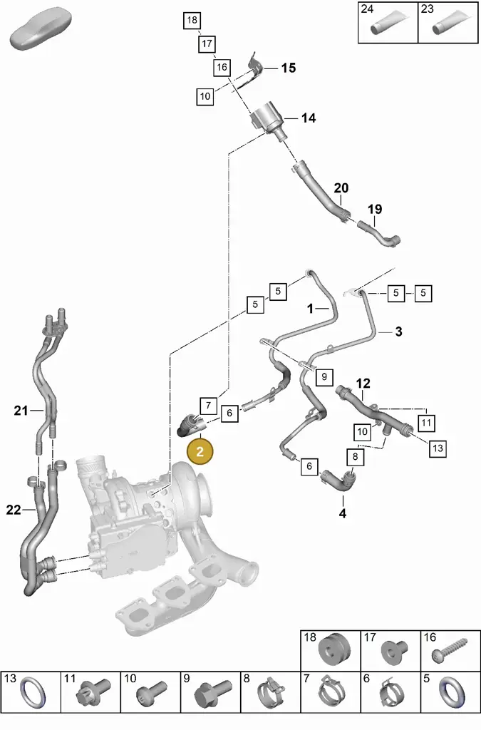 0PD121109 — Porsche 911 (2024-2025) diagram p63202110, position 2