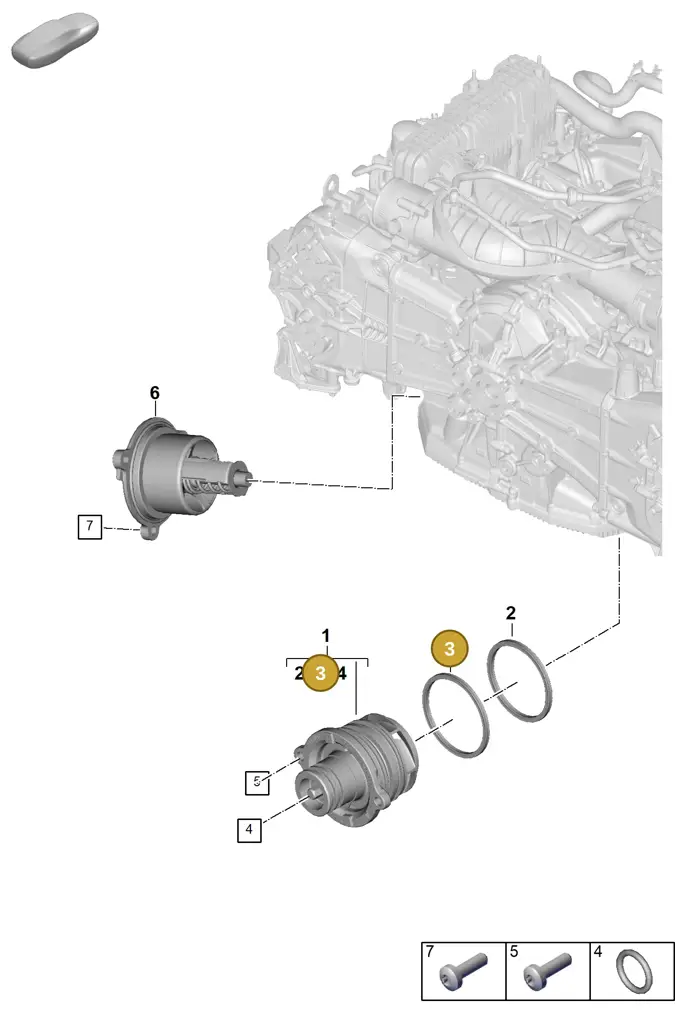 0PD121665 — Porsche 911 (2024-2025) diagram p63105010, position 3